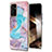 Custodia Silicone Gel Morbida Fantasia Modello Cover Y03B per Samsung Galaxy A55 5G Blu