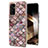 Custodia Silicone Gel Morbida Fantasia Modello Cover Y03B per Samsung Galaxy A55 5G Marrone