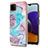 Custodia Silicone Gel Morbida Fantasia Modello Cover Y03B per Samsung Galaxy F42 5G Blu
