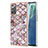 Custodia Silicone Gel Morbida Fantasia Modello Cover Y03B per Samsung Galaxy Note 20 5G Marrone
