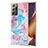 Custodia Silicone Gel Morbida Fantasia Modello Cover Y03B per Samsung Galaxy Note 20 Ultra 5G Blu