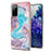Custodia Silicone Gel Morbida Fantasia Modello Cover Y03B per Samsung Galaxy S20 FE 5G Blu