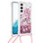 Custodia Silicone Gel Morbida Fantasia Modello Cover Y03B per Samsung Galaxy S21 Plus 5G Oro Rosa