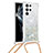 Custodia Silicone Gel Morbida Fantasia Modello Cover Y03B per Samsung Galaxy S22 Ultra 5G Argento