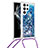 Custodia Silicone Gel Morbida Fantasia Modello Cover Y03B per Samsung Galaxy S23 Ultra 5G Blu