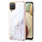 Custodia Silicone Gel Morbida Fantasia Modello Cover Y05B per Samsung Galaxy A12 Bianco