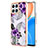Custodia Silicone Gel Morbida Fantasia Modello Cover Y06B per Huawei Honor X8 4G Viola