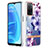 Custodia Silicone Gel Morbida Fantasia Modello Cover Y06B per Oppo A55 5G Viola