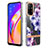 Custodia Silicone Gel Morbida Fantasia Modello Cover Y06B per Oppo F19 Pro+ Plus 5G Viola
