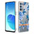 Custodia Silicone Gel Morbida Fantasia Modello Cover Y06B per Oppo Reno6 Pro 5G Blu