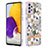 Custodia Silicone Gel Morbida Fantasia Modello Cover Y06B per Samsung Galaxy A73 5G Bianco