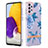 Custodia Silicone Gel Morbida Fantasia Modello Cover Y06B per Samsung Galaxy A73 5G Blu