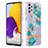 Custodia Silicone Gel Morbida Fantasia Modello Cover Y06B per Samsung Galaxy A73 5G Ciano