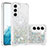 Custodia Silicone Gel Morbida Fantasia Modello Cover Y06B per Samsung Galaxy S21 5G Argento