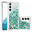 Custodia Silicone Gel Morbida Fantasia Modello Cover Y06B per Samsung Galaxy S21 5G Verde