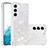 Custodia Silicone Gel Morbida Fantasia Modello Cover Y06B per Samsung Galaxy S22 Plus 5G Bianco