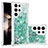Custodia Silicone Gel Morbida Fantasia Modello Cover Y06B per Samsung Galaxy S24 Ultra 5G Verde