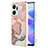 Custodia Silicone Gel Morbida Fantasia Modello Cover Y07B per Huawei Honor X7a Rosa