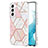 Custodia Silicone Gel Morbida Fantasia Modello Cover Y08B per Samsung Galaxy S21 5G Rosa