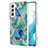 Custodia Silicone Gel Morbida Fantasia Modello Cover Y08B per Samsung Galaxy S21 FE 5G Verde