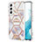 Custodia Silicone Gel Morbida Fantasia Modello Cover Y09B per Samsung Galaxy S22 Plus 5G Lavanda