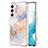 Custodia Silicone Gel Morbida Fantasia Modello Cover Y10B per Samsung Galaxy S21 5G Rosa