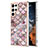 Custodia Silicone Gel Morbida Fantasia Modello Cover Y10B per Samsung Galaxy S22 Ultra 5G Marrone