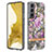 Custodia Silicone Gel Morbida Fantasia Modello Cover Y12B per Samsung Galaxy S21 5G Lavanda