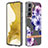 Custodia Silicone Gel Morbida Fantasia Modello Cover Y12B per Samsung Galaxy S21 5G Viola