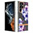 Custodia Silicone Gel Morbida Fantasia Modello Cover Y12B per Samsung Galaxy S21 Ultra 5G Viola
