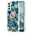 Custodia Silicone Gel Morbida Fantasia Modello Cover Y13B per Samsung Galaxy S21 5G Blu Notte