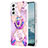 Custodia Silicone Gel Morbida Fantasia Modello Cover Y13B per Samsung Galaxy S21 5G Lavanda
