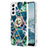 Custodia Silicone Gel Morbida Fantasia Modello Cover Y13B per Samsung Galaxy S21 Plus 5G Blu Notte