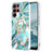 Custodia Silicone Gel Morbida Fantasia Modello Cover Y13B per Samsung Galaxy S21 Ultra 5G Ciano