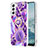 Custodia Silicone Gel Morbida Fantasia Modello Cover Y13B per Samsung Galaxy S23 5G Viola