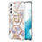 Custodia Silicone Gel Morbida Fantasia Modello Cover Y14B per Samsung Galaxy S21 5G Lavanda
