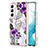 Custodia Silicone Gel Morbida Fantasia Modello Cover Y15B per Samsung Galaxy S21 5G Viola