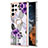 Custodia Silicone Gel Morbida Fantasia Modello Cover Y15B per Samsung Galaxy S21 Ultra 5G Viola