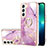 Custodia Silicone Gel Morbida Fantasia Modello Cover Y16B per Samsung Galaxy S21 Plus 5G Lavanda