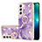 Custodia Silicone Gel Morbida Fantasia Modello Cover Y16B per Samsung Galaxy S21 Plus 5G Viola