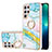 Custodia Silicone Gel Morbida Fantasia Modello Cover Y16B per Samsung Galaxy S22 Ultra 5G Multicolore