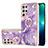 Custodia Silicone Gel Morbida Fantasia Modello Cover Y16B per Samsung Galaxy S22 Ultra 5G Viola