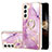 Custodia Silicone Gel Morbida Fantasia Modello Cover Y16B per Samsung Galaxy S24 5G Lavanda