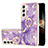 Custodia Silicone Gel Morbida Fantasia Modello Cover Y16B per Samsung Galaxy S24 5G Viola