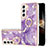 Custodia Silicone Gel Morbida Fantasia Modello Cover Y16B per Samsung Galaxy S24 Plus 5G Viola