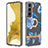 Custodia Silicone Gel Morbida Fantasia Modello Cover Y17B per Samsung Galaxy S21 5G Blu