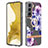 Custodia Silicone Gel Morbida Fantasia Modello Cover Y17B per Samsung Galaxy S21 5G Viola