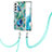 Custodia Silicone Gel Morbida Fantasia Modello Cover Y18B per Samsung Galaxy S21 5G Blu