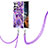 Custodia Silicone Gel Morbida Fantasia Modello Cover Y18B per Samsung Galaxy S21 Ultra 5G Viola