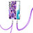 Custodia Silicone Gel Morbida Fantasia Modello Cover Y18B per Samsung Galaxy S22 Plus 5G Viola